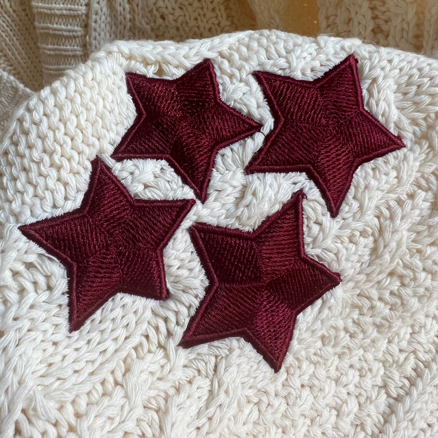 Swiftie Cream Cardigan with Red Stars