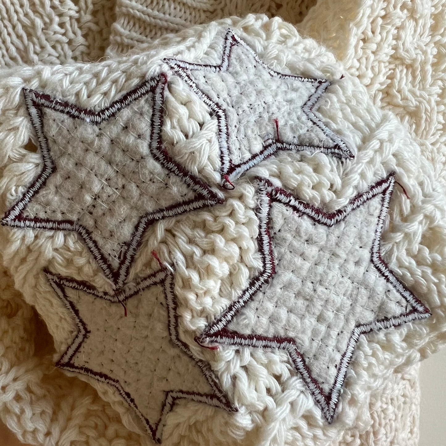 Swiftie Cream Cardigan with Red Stars